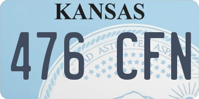 KS license plate 476CFN