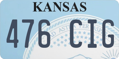 KS license plate 476CIG