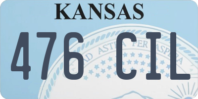 KS license plate 476CIL