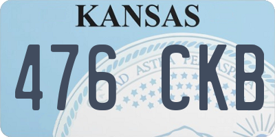 KS license plate 476CKB