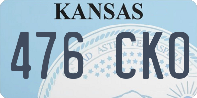 KS license plate 476CKO