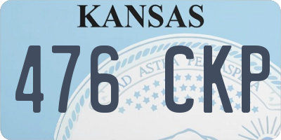 KS license plate 476CKP