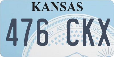 KS license plate 476CKX