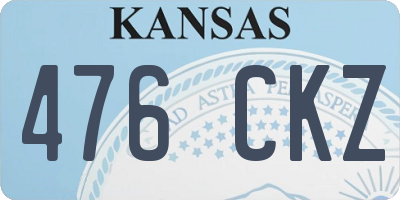 KS license plate 476CKZ