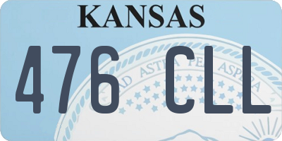 KS license plate 476CLL