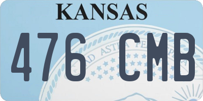 KS license plate 476CMB
