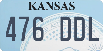 KS license plate 476DDL