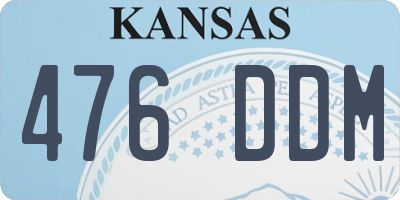 KS license plate 476DDM