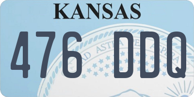 KS license plate 476DDQ