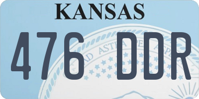 KS license plate 476DDR