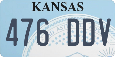KS license plate 476DDV