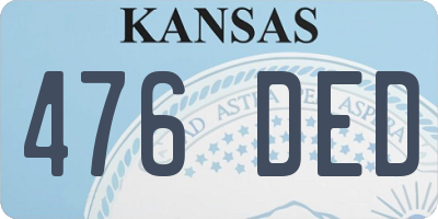 KS license plate 476DED