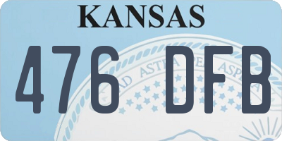 KS license plate 476DFB