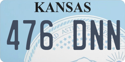 KS license plate 476DNN