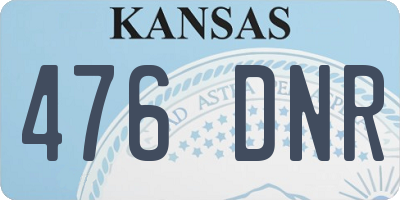 KS license plate 476DNR