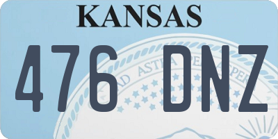 KS license plate 476DNZ