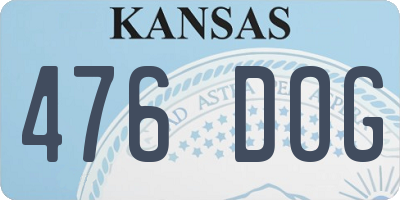 KS license plate 476DOG