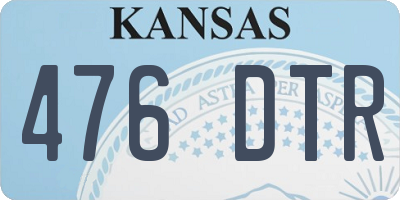 KS license plate 476DTR
