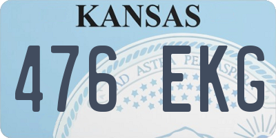 KS license plate 476EKG