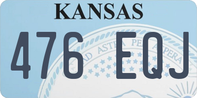KS license plate 476EQJ