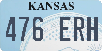 KS license plate 476ERH