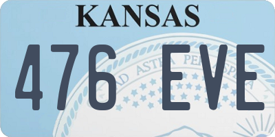 KS license plate 476EVE