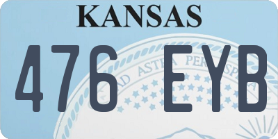 KS license plate 476EYB