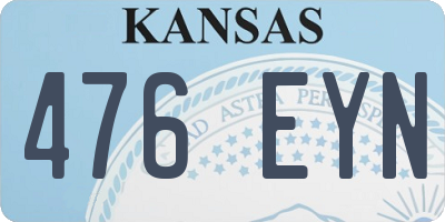 KS license plate 476EYN