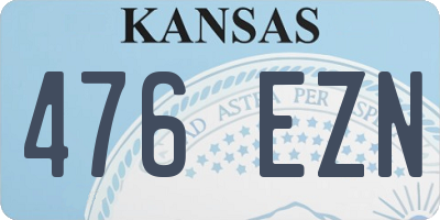 KS license plate 476EZN