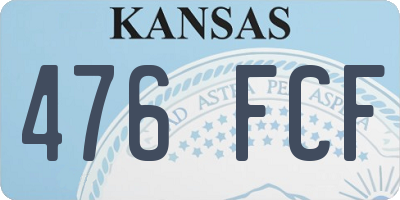KS license plate 476FCF