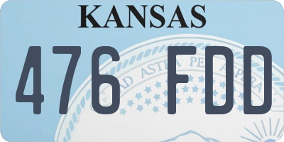 KS license plate 476FDD