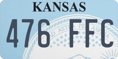 KS license plate 476FFC