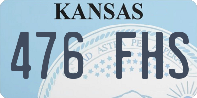 KS license plate 476FHS