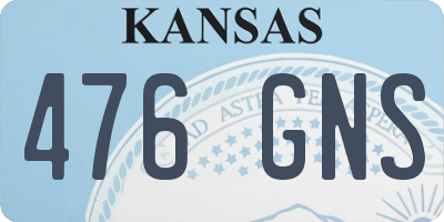 KS license plate 476GNS