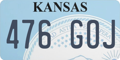 KS license plate 476GOJ