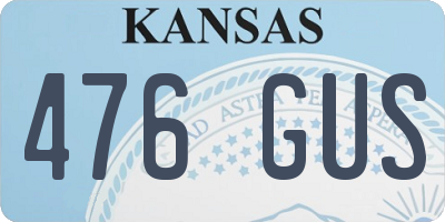 KS license plate 476GUS