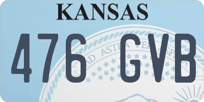 KS license plate 476GVB
