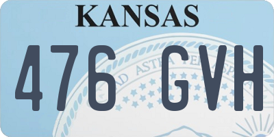 KS license plate 476GVH