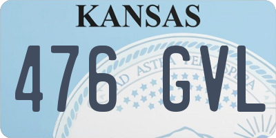 KS license plate 476GVL