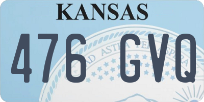 KS license plate 476GVQ