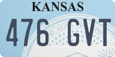 KS license plate 476GVT
