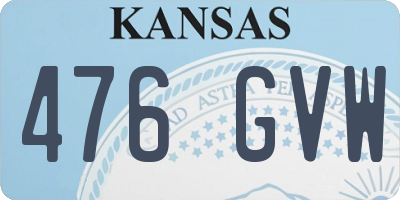 KS license plate 476GVW