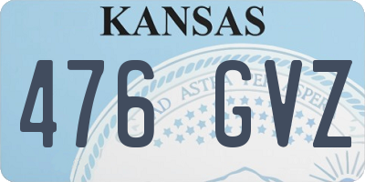 KS license plate 476GVZ