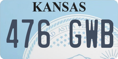 KS license plate 476GWB