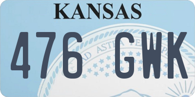 KS license plate 476GWK