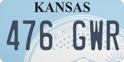 KS license plate 476GWR