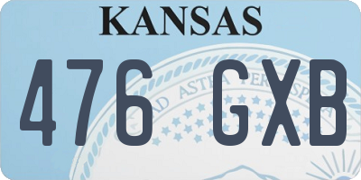 KS license plate 476GXB