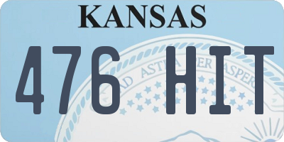 KS license plate 476HIT