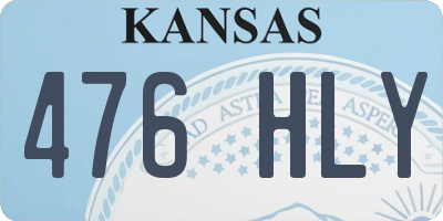 KS license plate 476HLY
