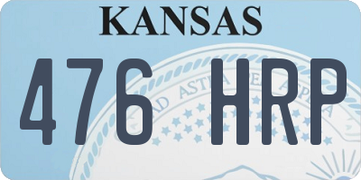 KS license plate 476HRP